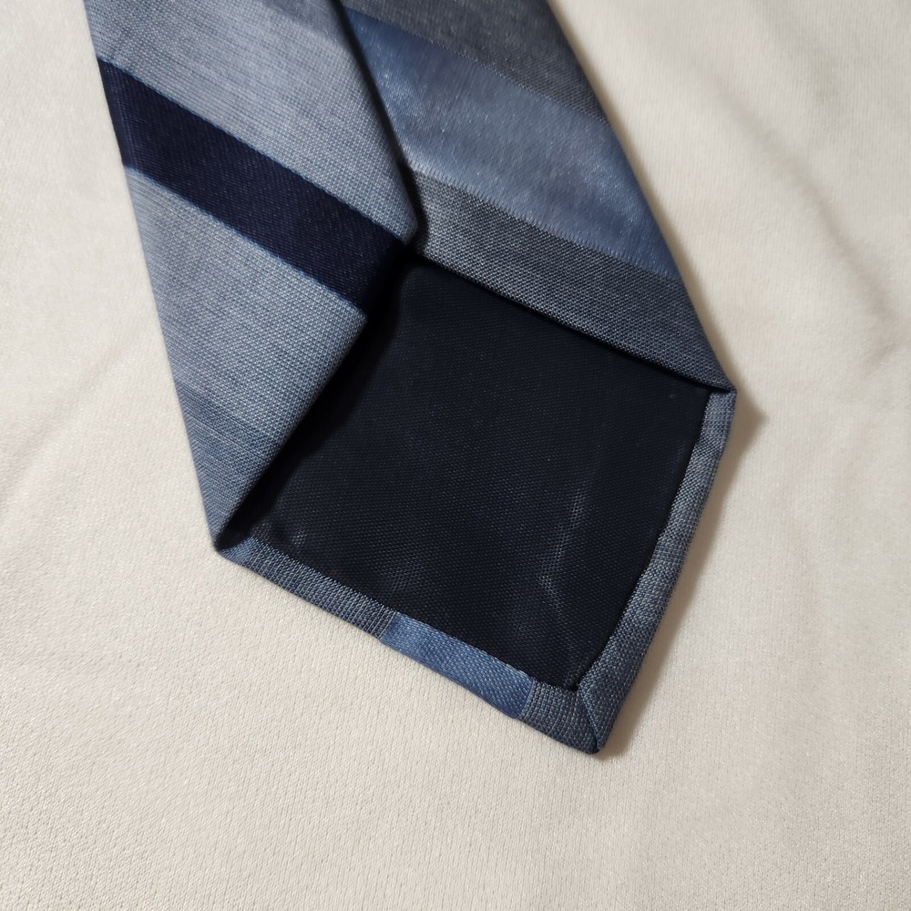 Vintage Sears Men's Store Blue Striped 57‎ Inch Tie - Picture 3 of 6